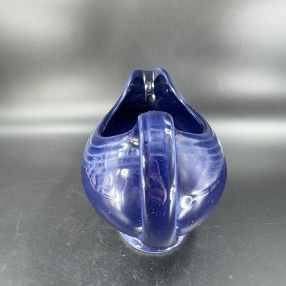 Fiesta Footed Gravy Boat Sauce Boat Cobalt Blue Vintage Ceramic Kitchenware VTG - Picture 14 of 15